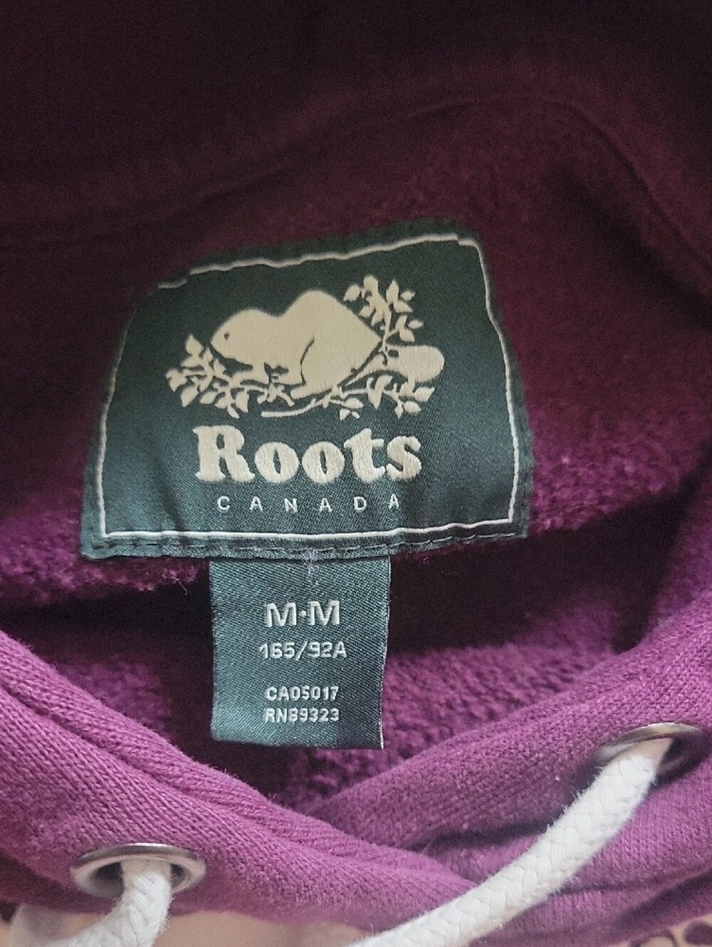 Roots Magenta Hoodie with White Logo - Picture 2 of 3